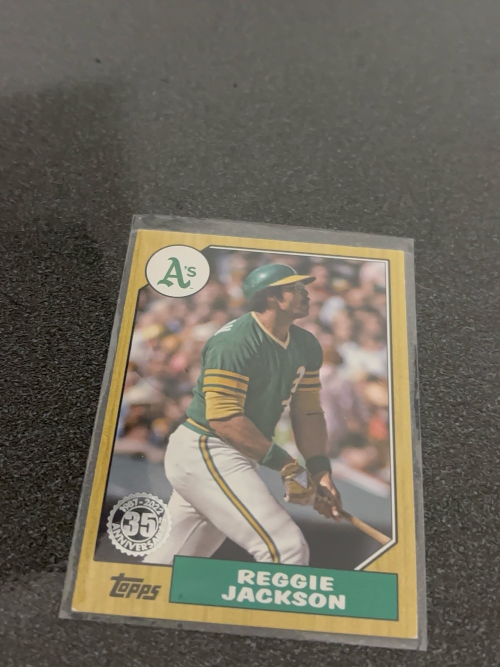 Topps Reggie Jackson Baseball Card - Green/White
